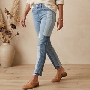 Reformation Skinny Patch Jeans in Torres Wash Size 25